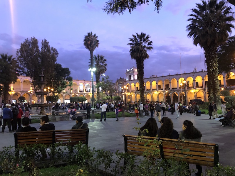 Arequipa at sunset