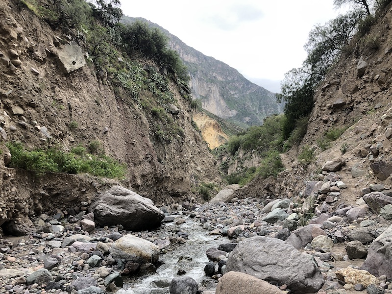 Crossing the Colca River