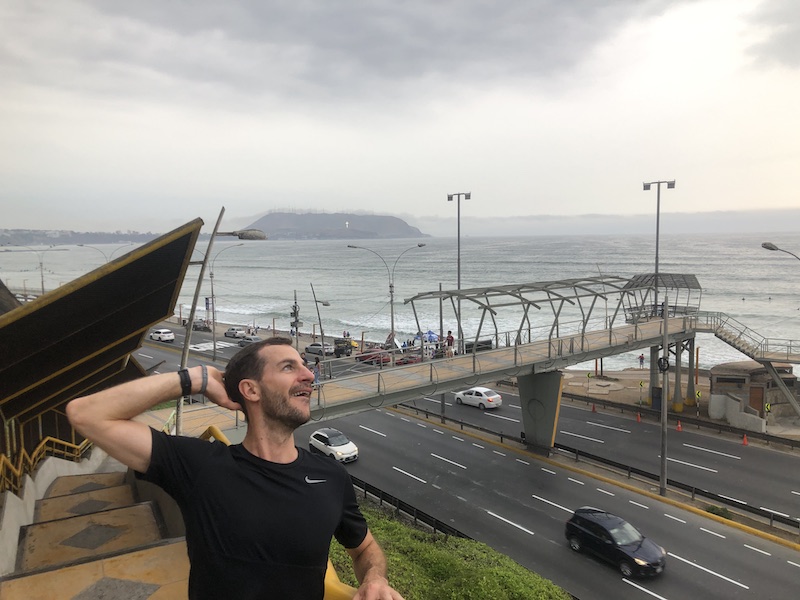 Running along the waterfront