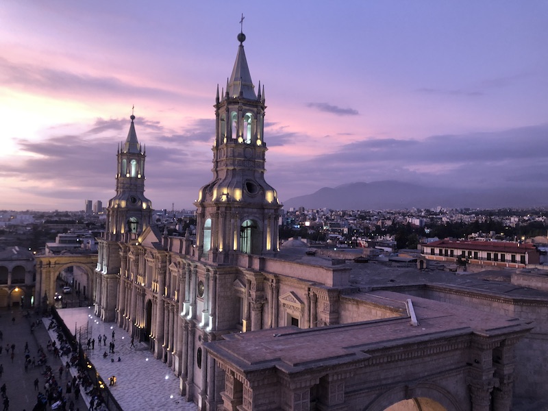 Arequipa at sunset