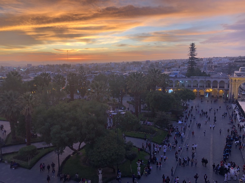 Arequipa at sunset