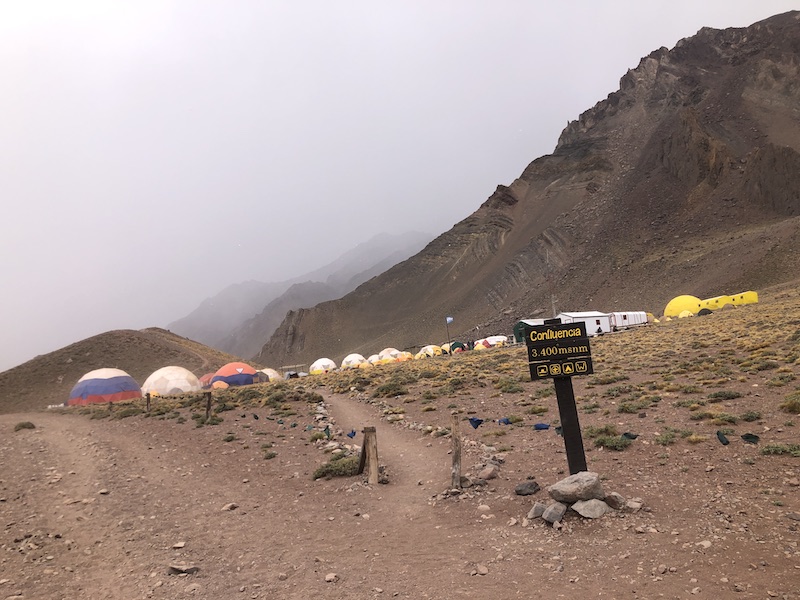 Confluencia base camp at 3400m