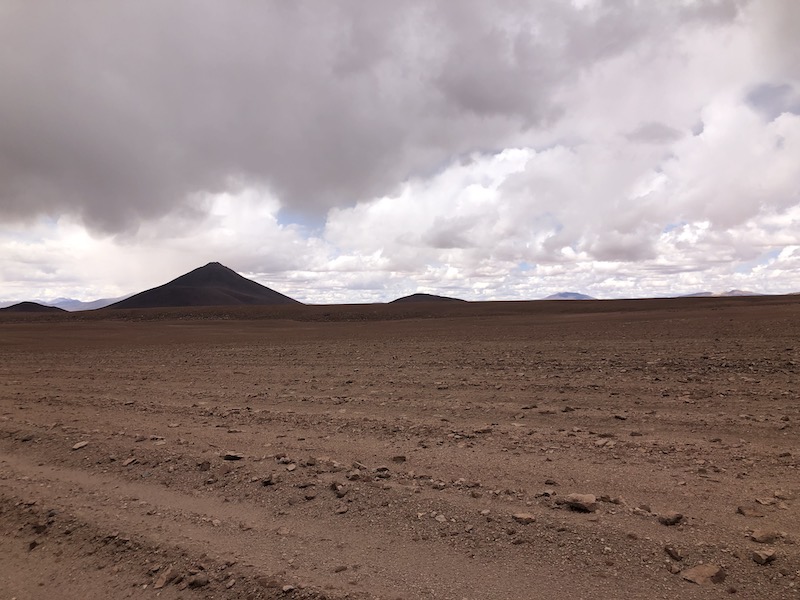 On the way to Laguna Colorada - clear-ish weather