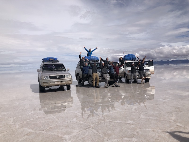 The full group on the Salar